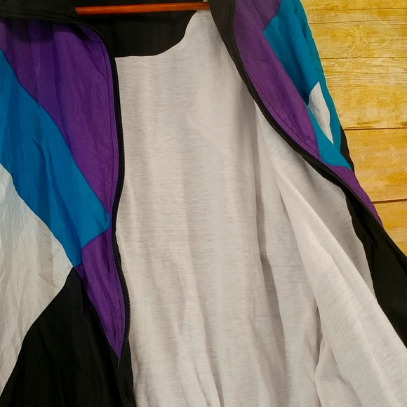 Active Wear Retro 80s Windbreaker Track Jacket - Picture 2 of 4